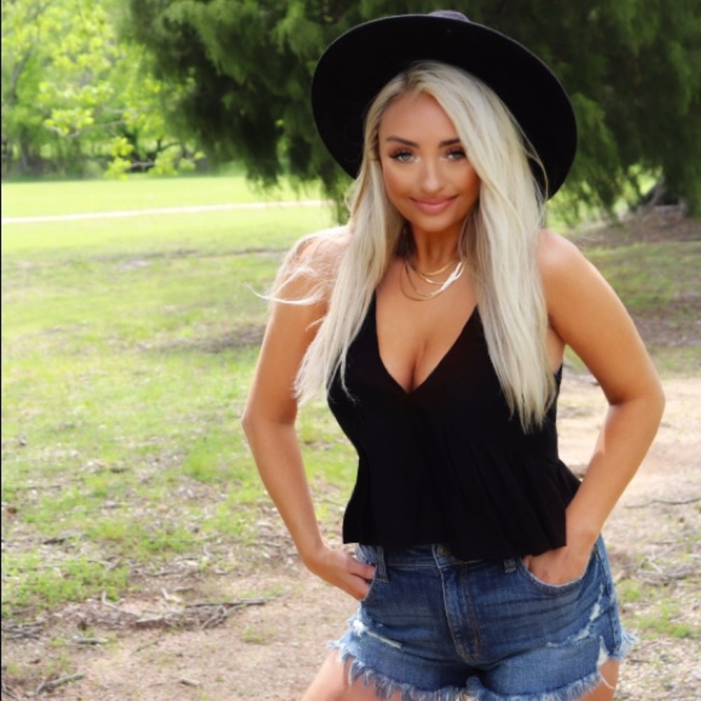 Black tank top